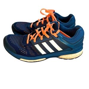 Adidas | revenge boost lightweight running shoes, Blue/Orange | Size 7.5 (38 EU)